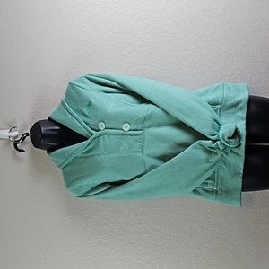 North Face | Women Aqua  Crescent Ridge Shawl Collar Fleece Lined Jacket Sz S